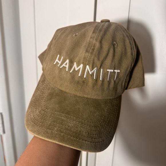 HAMMITT Washed Green Baseball Cap 100% Cotton - Picture 2 of 4